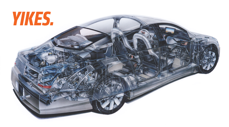 Illustration for article titled GM Built A Modern Hybrid Citroën DS That Was Years Ahead Of Its Time